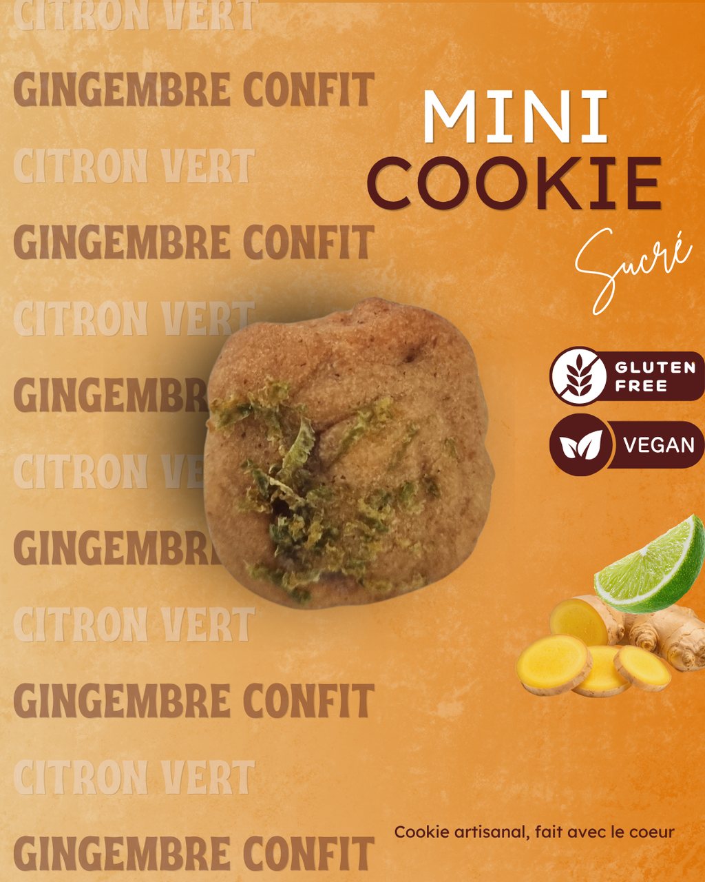 Box Mini Cookies Sucrés Vegan et Sans Gluten
