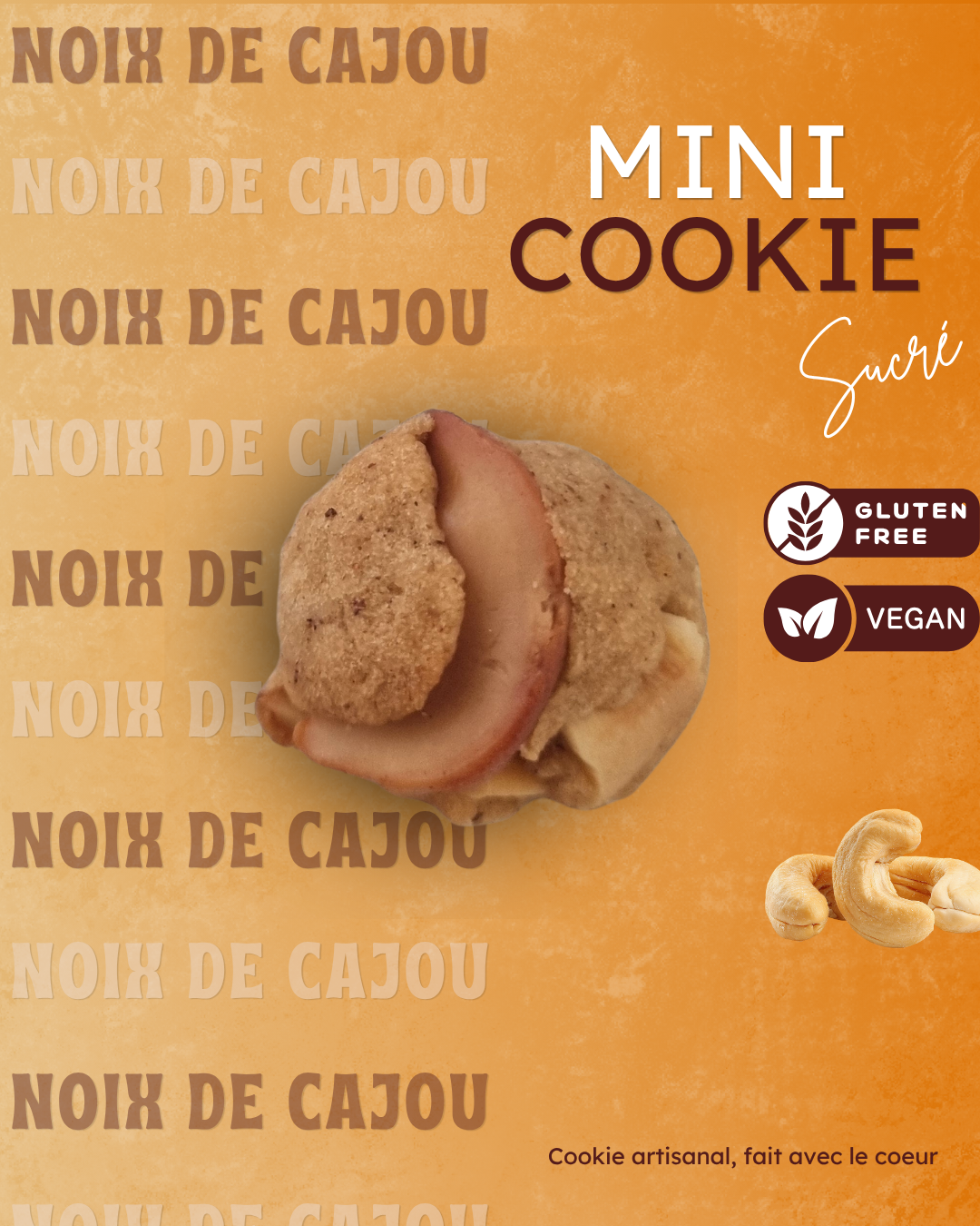 Box Mini Cookies Sucrés Vegan et Sans Gluten